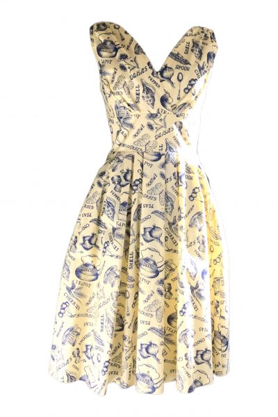 1950s limited edition linen tea dress