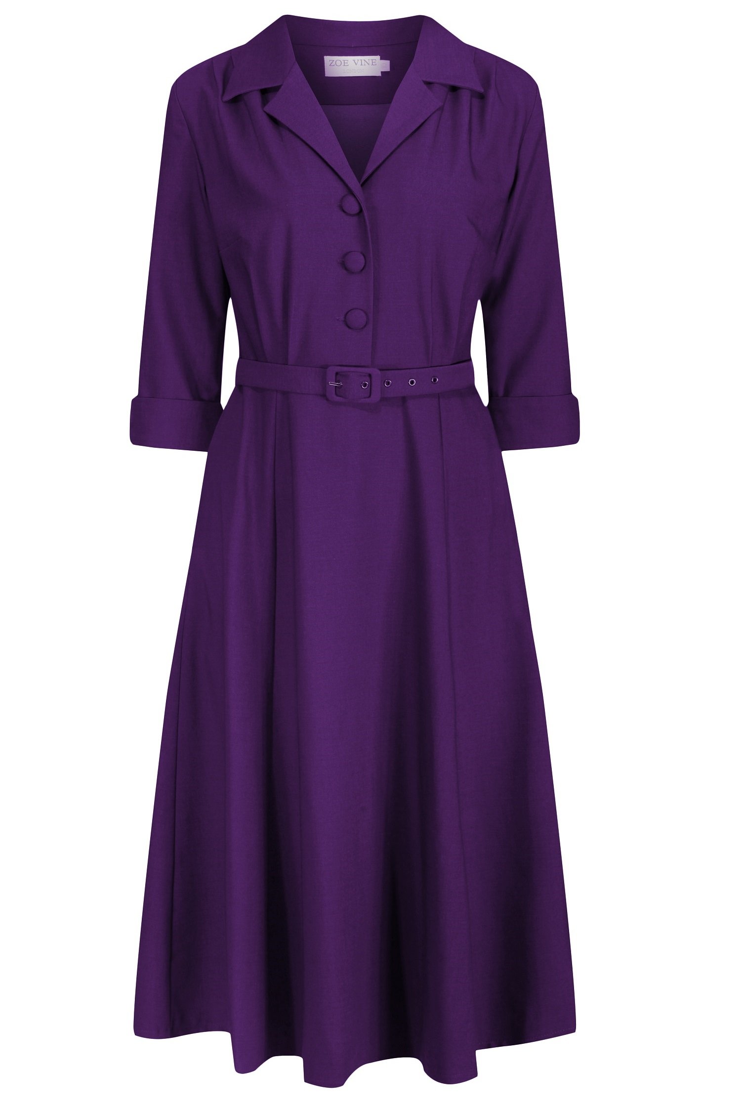 Purple Mabel Shirt Dress by Zoe Vine ...
