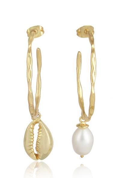 pearl and shell hoops