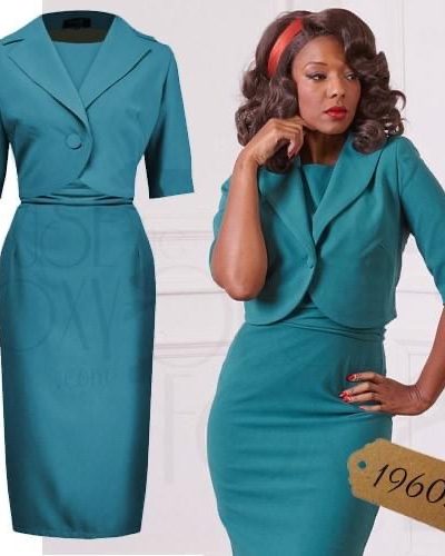 1960s teal suit