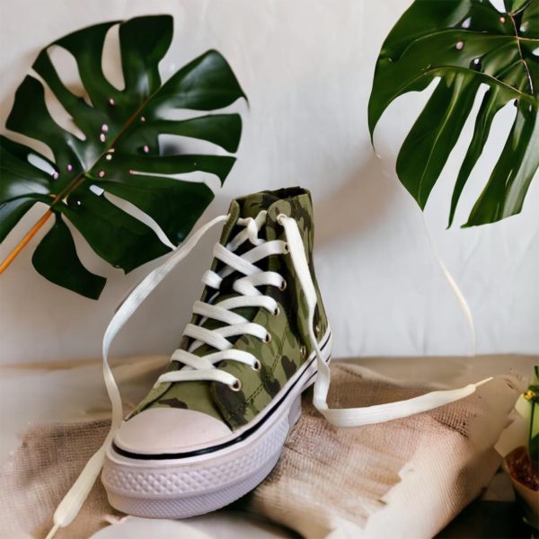 camo vegan hi tops