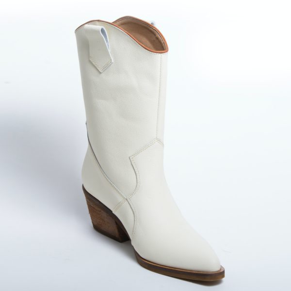 ivory leather boot