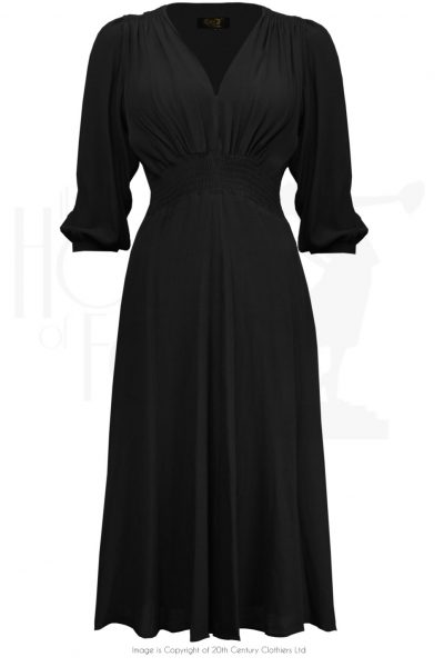 1930s Black Vera dress