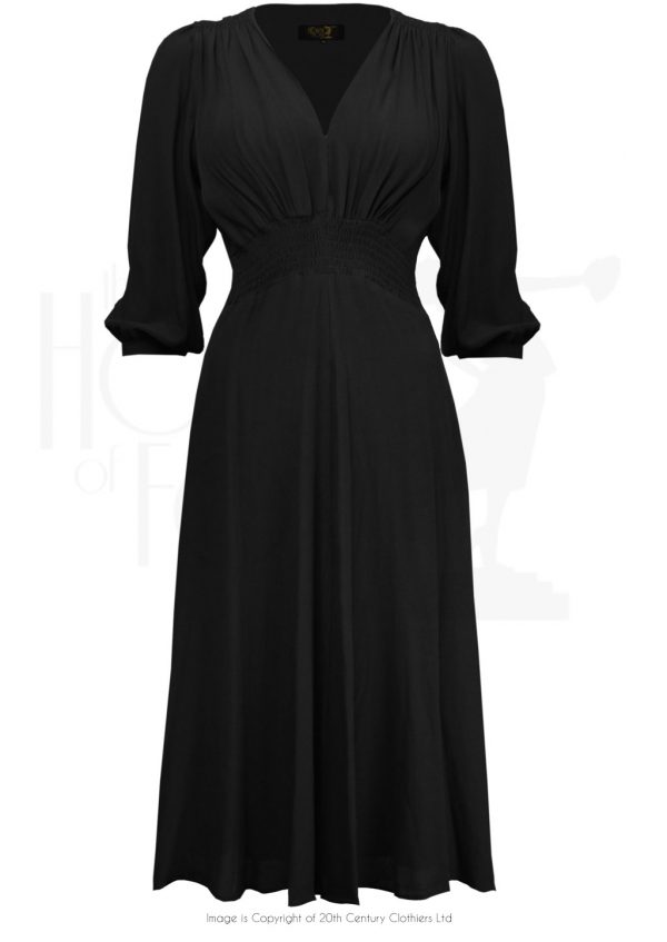 1930s Black Vera dress
