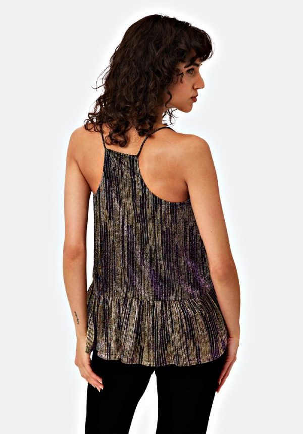 metallic cami top