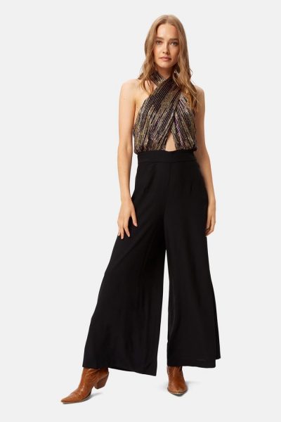 metallic multi way jumpsuit