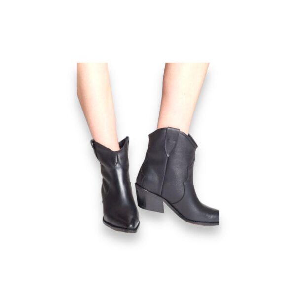 black western style ankle boots