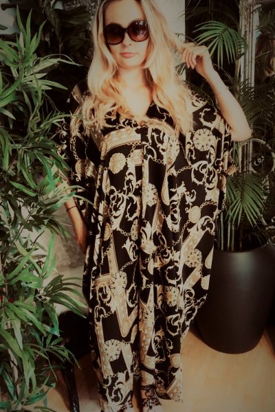 Black and Gold nera Kaftan