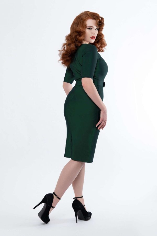 dark green paris dress at the boutique