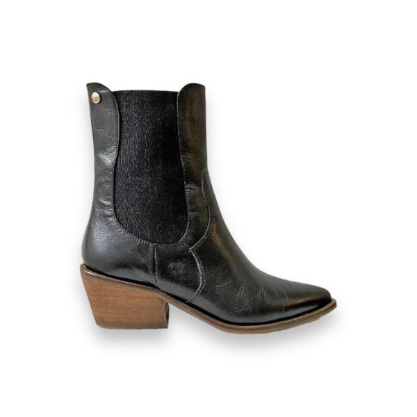 black dallas leather ankle boot stivali new york