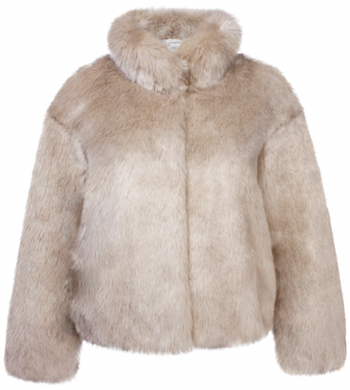1970's Inspired Cream Faux Fur Bomber Jacket - At The Boutique Cirencester
