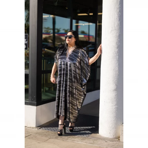 Black and silver loki kaftan