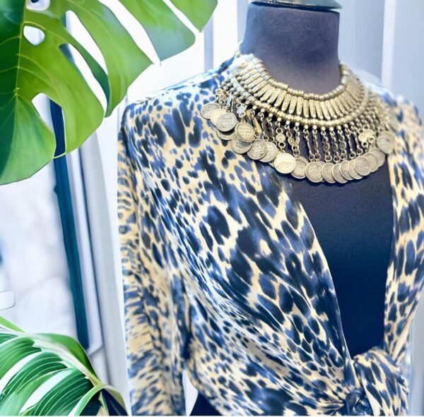 Brindly blue and coin necklace