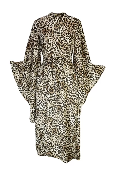 lara leopard kimono