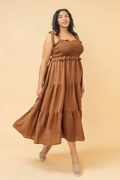 plus brown maxi