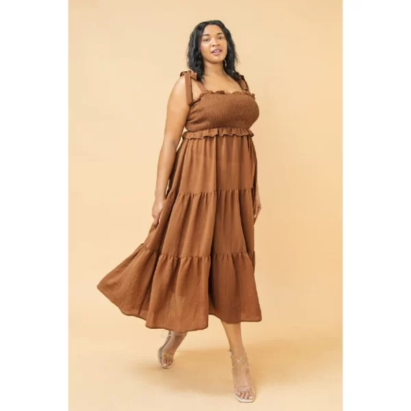 plus brown maxi