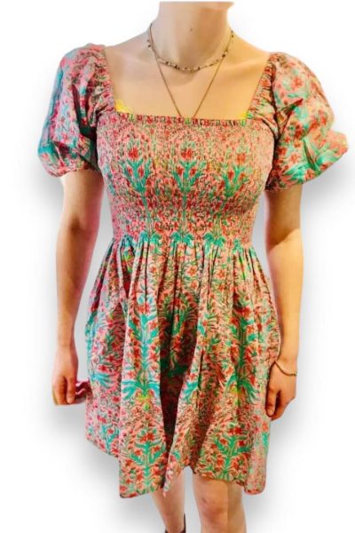 pink and green bethan dress