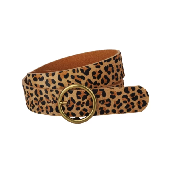 Leopard Print Hide Belt - At The Boutique Cirencester