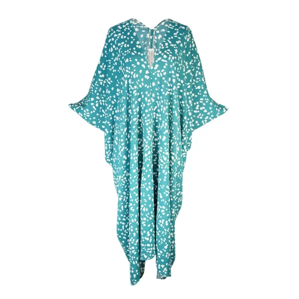 coquina blue kaftan at the boutique shop