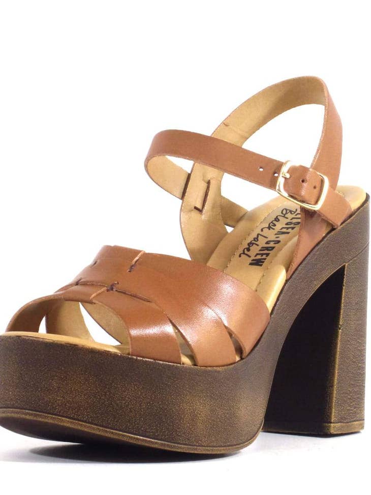 Allieo Dark Tan Leather Sandals Nh by Mollini | Shop Online at Mollini