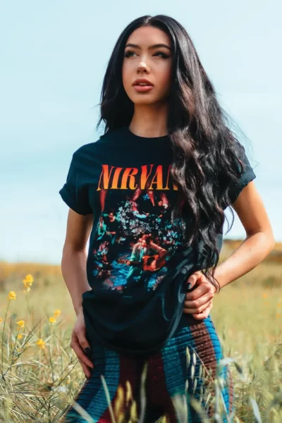 nirvana rock tshirt