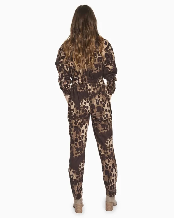 leopard denim jumpsuit back at the boutique