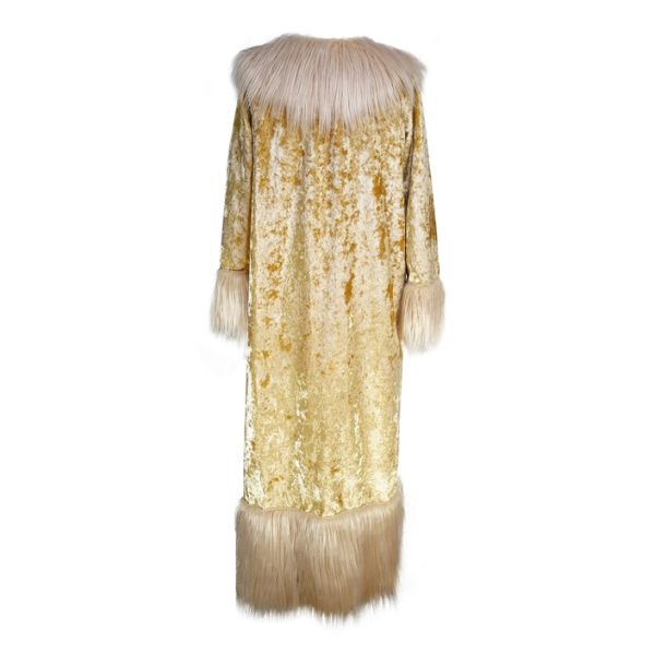 Penny Deluxe Champagne Velvet Duster Coat - Jennafer Grace - Image 2