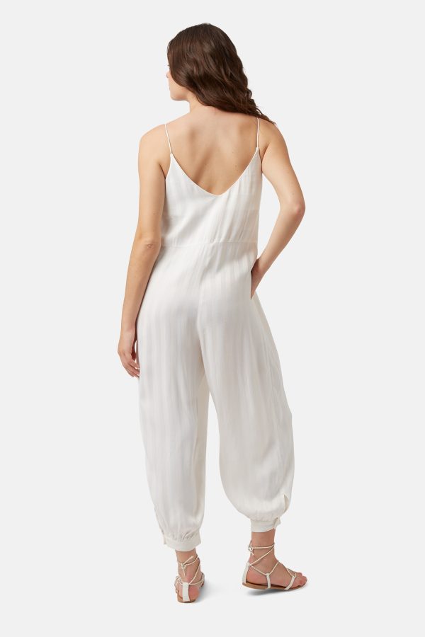 white telling stories jumpsuit at the boutique