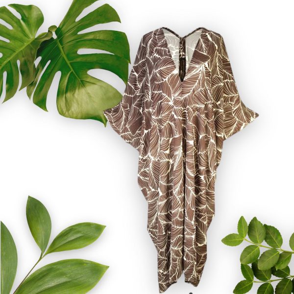 Brown Floral Kaftan At The Boutique