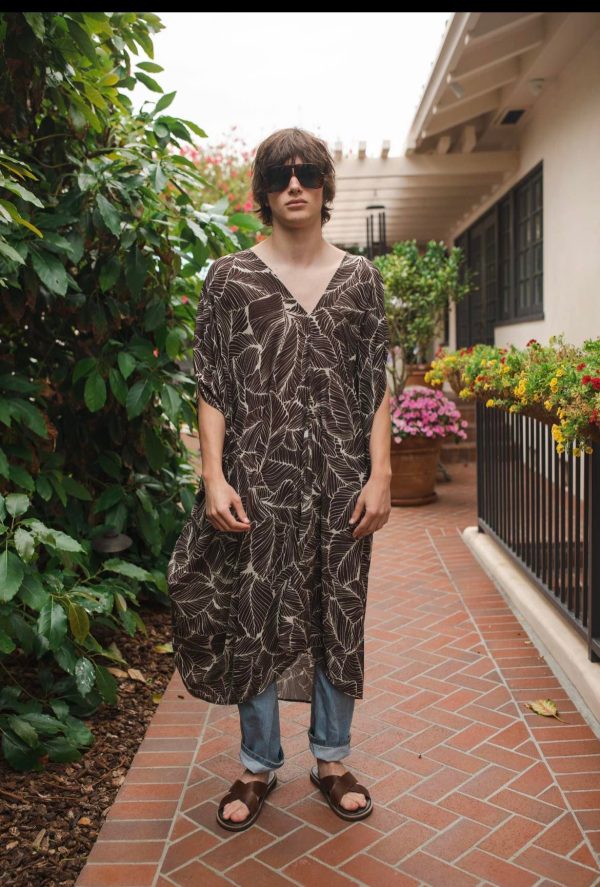 Brown Floral Kaftan At The Boutique