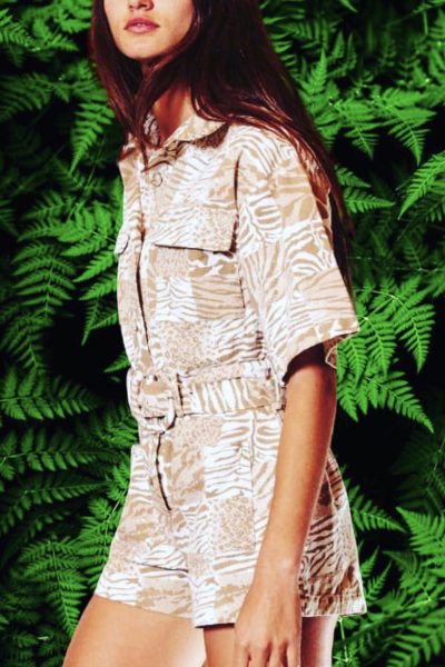 safari denim playsuit