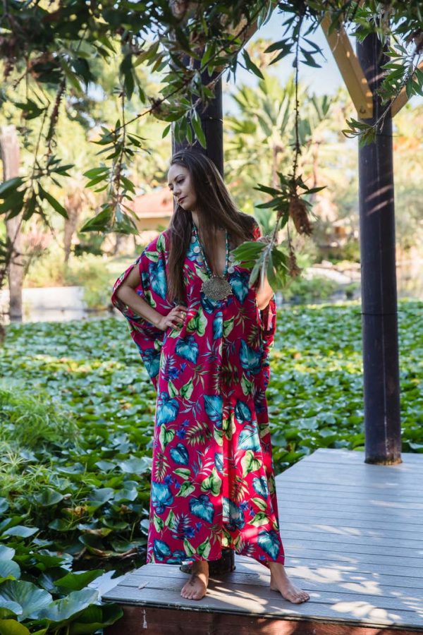 Pink Floral Kaftan At The Boutique..