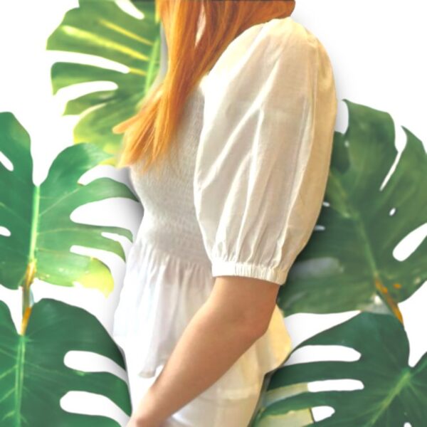 White Cotton Taylor Top - With Love At The Boutique - Image 2