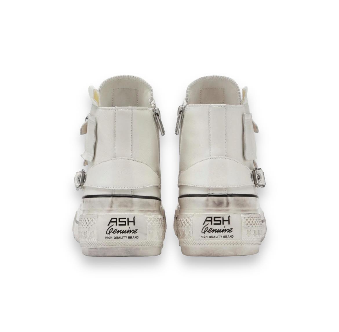 Off White Platform Buckle High Tops Ash At The Boutique Cirencester