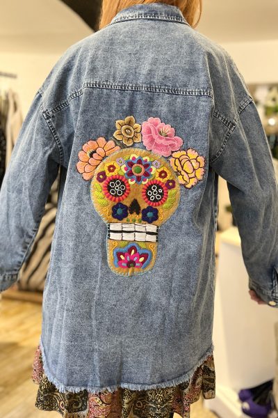 sugar skull denim XL