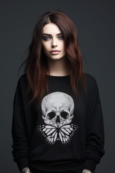 Black Moth Skull Jumper