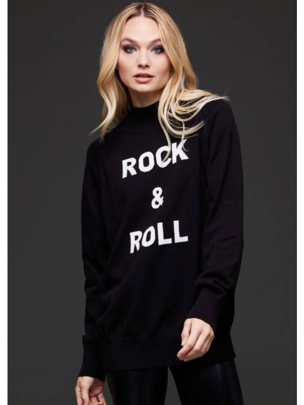black rock and roll knit