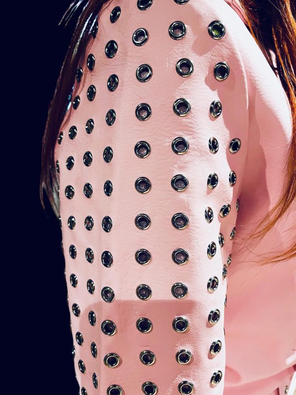 pink stud details