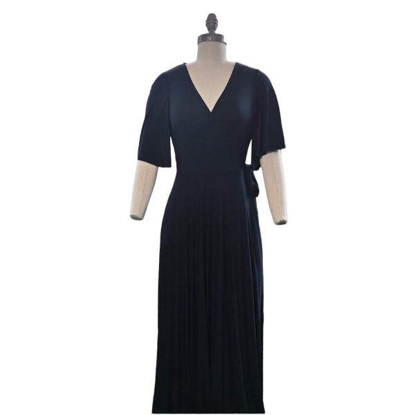 Lydia Black Wrap Maxi Dress - Wax Poetic - At The Boutique Cirencester