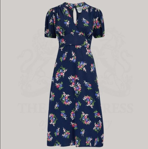 navy floral dancer dolores dress