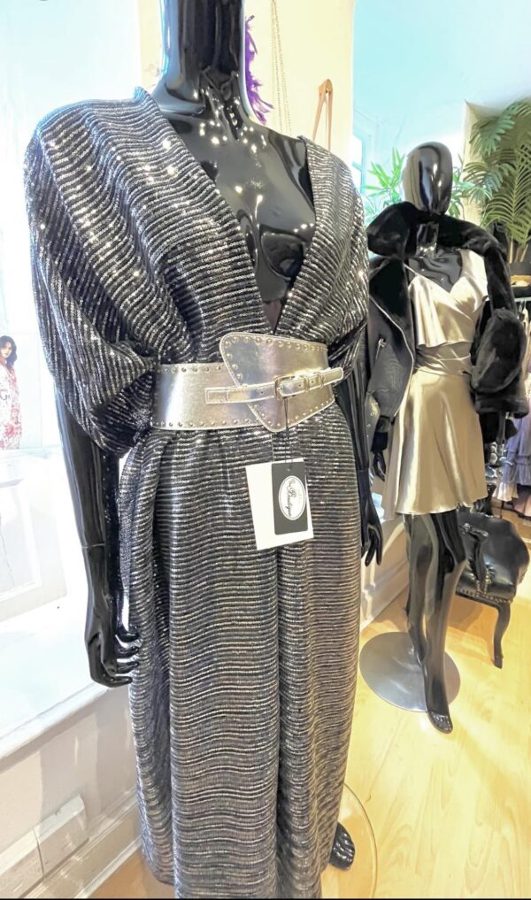 silver studded elasticated belt