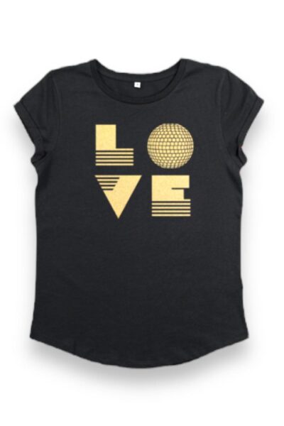 gold love is T shirt disko kids