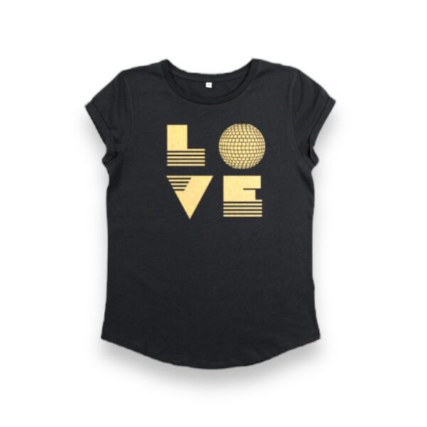 gold love is T shirt disko kids