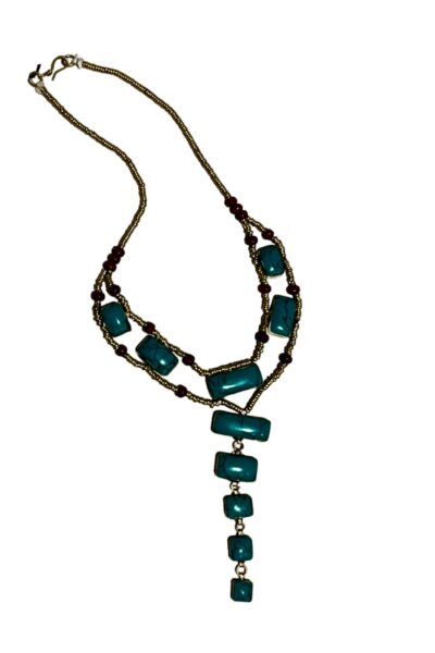 Green Turquoise Drop Necklace