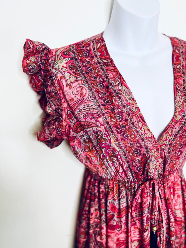 pink paisley elasticated waist