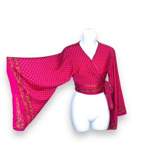 Pink Sari Silk Top.