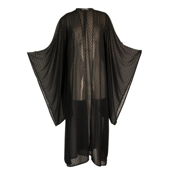 Sheer Black Teese Kimono - open image
