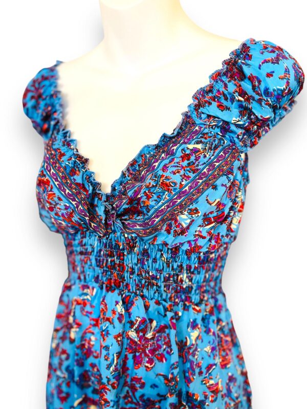Blue Silk Hi Low Midi