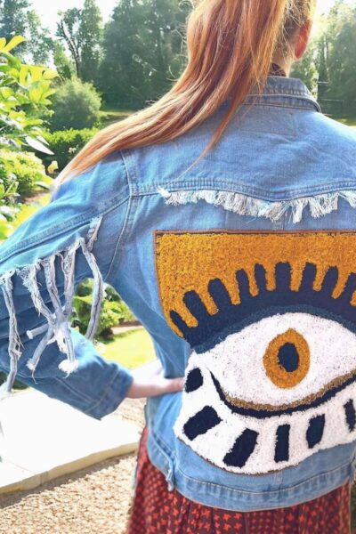 evil eye denim jacket