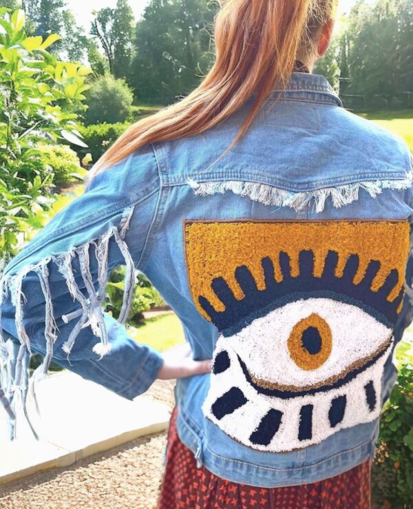 evil eye denim jacket